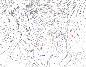 The Canadian ensemble members are generally weaker and farther out to sea than what we are expecting.