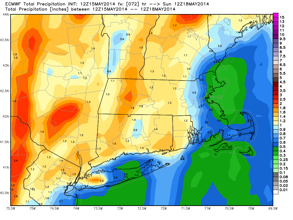 Model Precipitation Totals Friday/Saturday Right Weather Clients